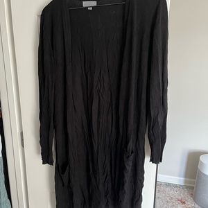 Long black cardigan